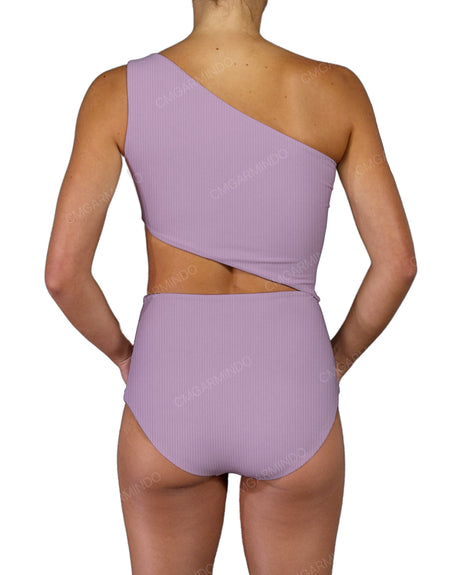 One Shoulder Cut Out One Piece