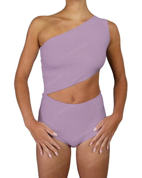 One Shoulder Cut Out One Piece