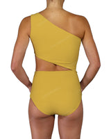 One Shoulder Cut Out One Piece