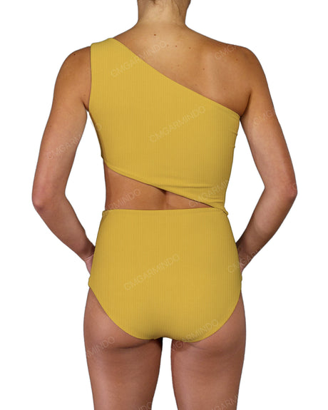One Shoulder Cut Out One Piece