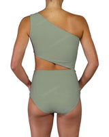 One Shoulder Cut Out One Piece