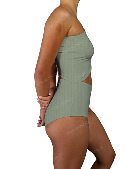 One Shoulder Cut Out One Piece
