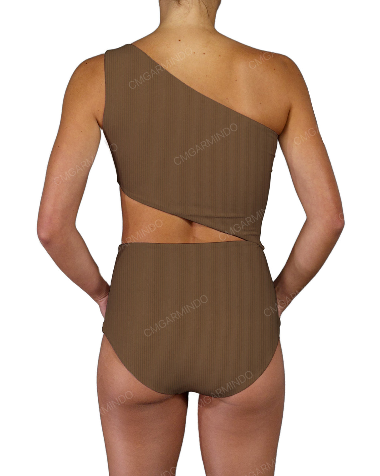 One Shoulder Cut Out One Piece