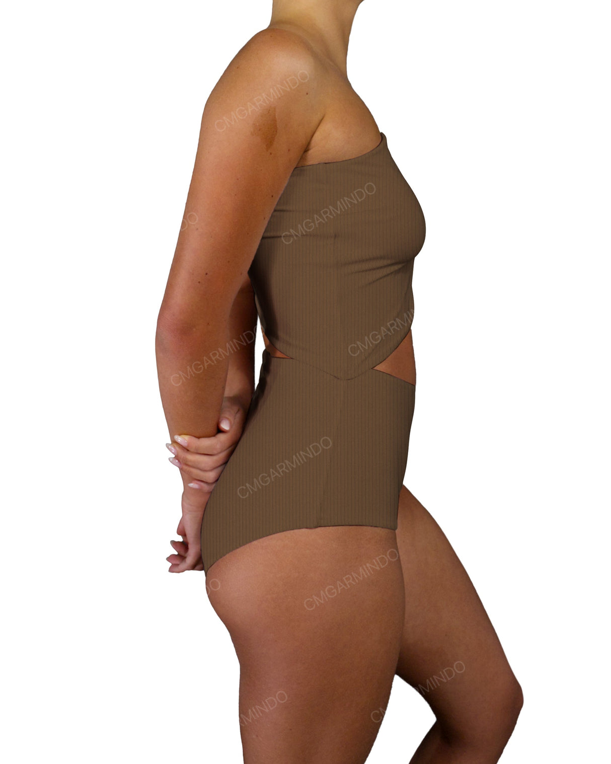 One Shoulder Cut Out One Piece