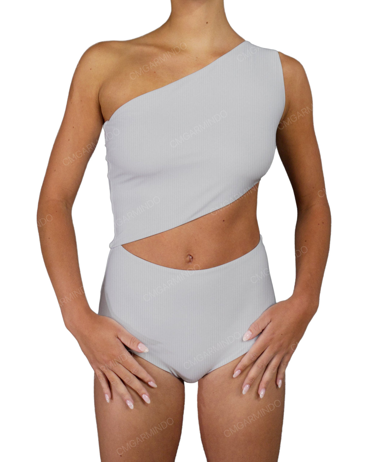 One Shoulder Cut Out One Piece