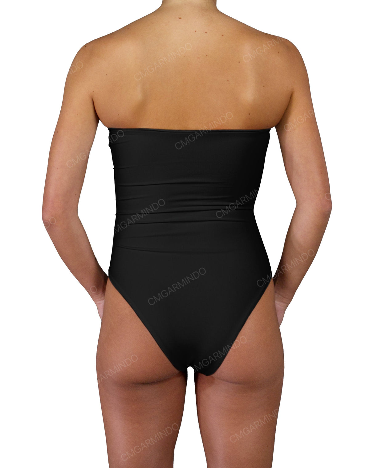 Triple Ring Strapless One Piece