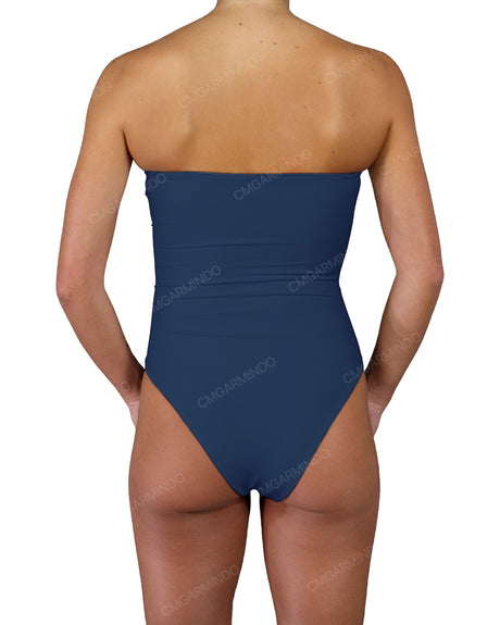 Triple Ring Strapless One Piece