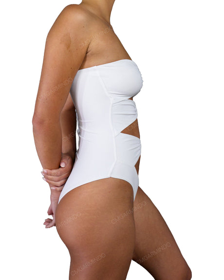 Triple Ring Strapless One Piece