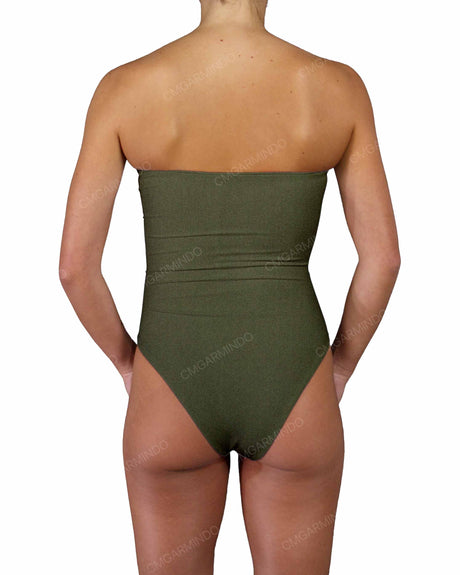 Triple Ring Strapless One Piece