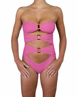 Triple Ring Strapless One Piece