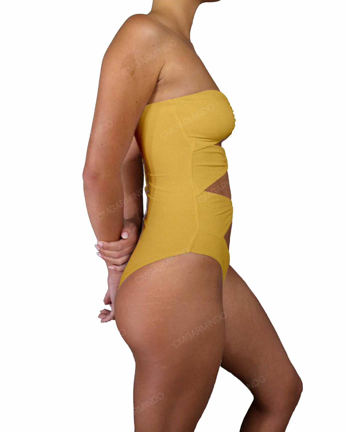 Triple Ring Strapless One Piece
