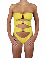Triple Ring Strapless One Piece