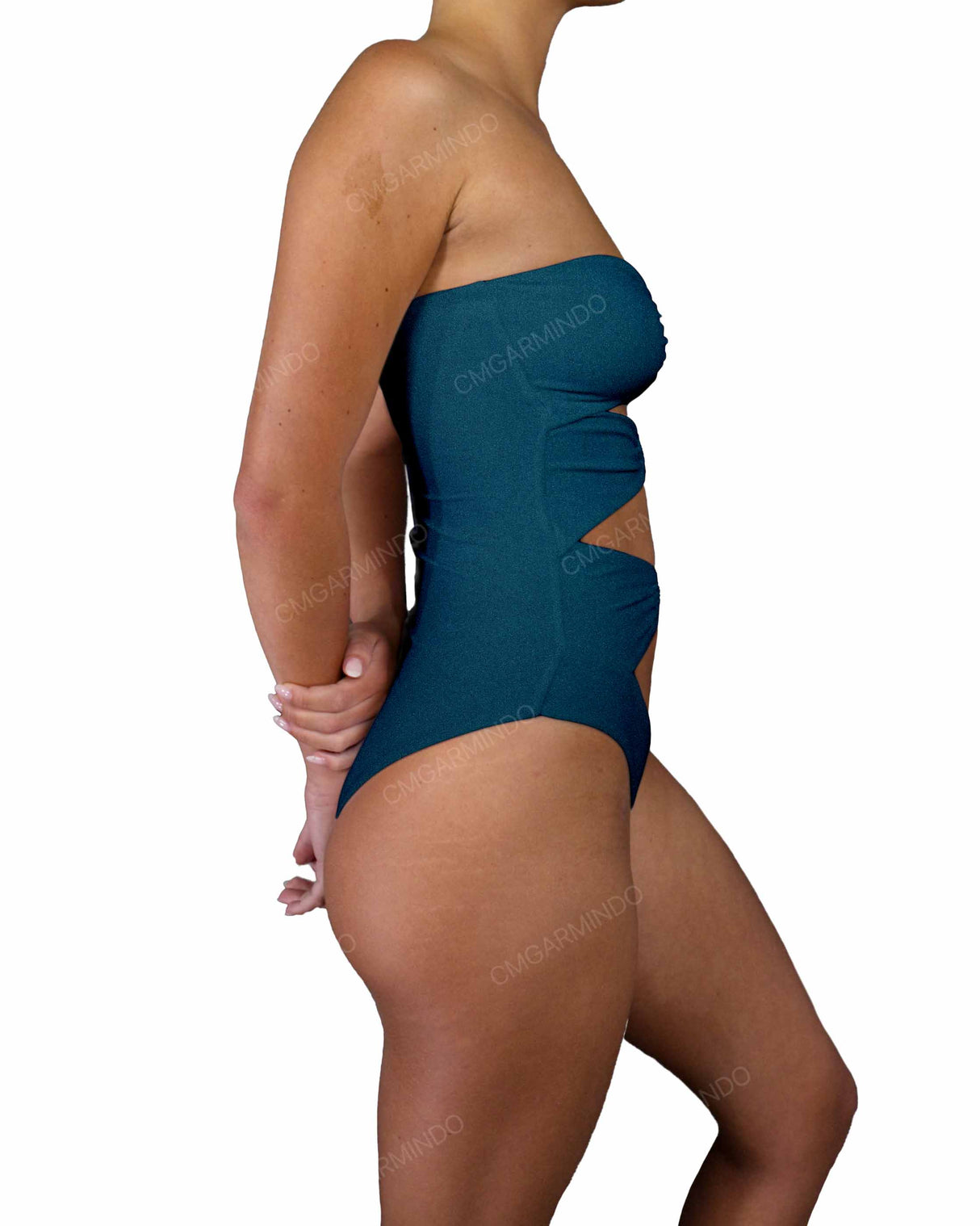 Triple Ring Strapless One Piece