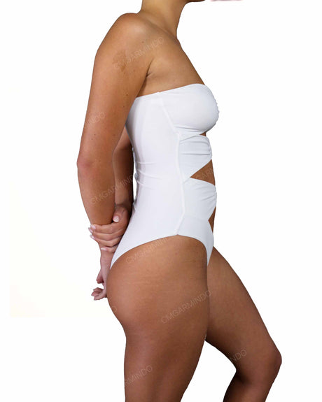 Triple Ring Strapless One Piece