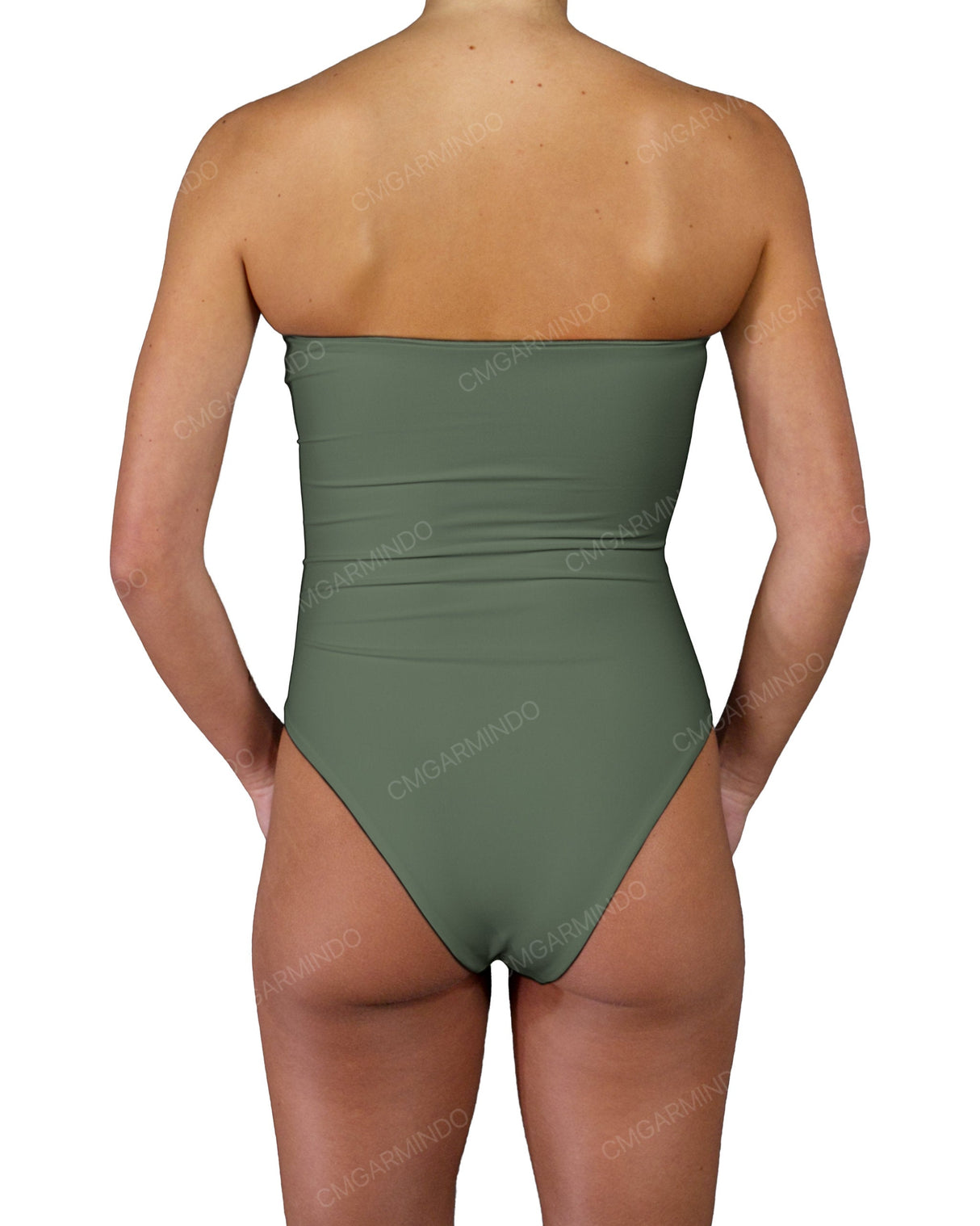 Triple Ring Strapless One Piece