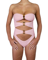 Triple Ring Strapless One Piece