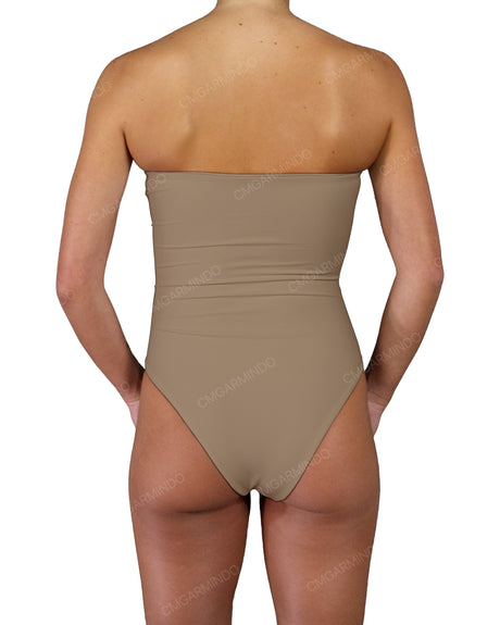 Triple Ring Strapless One Piece