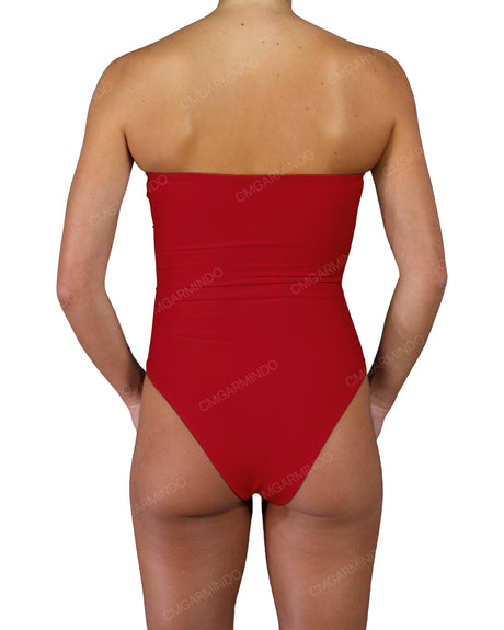 Triple Ring Strapless One Piece