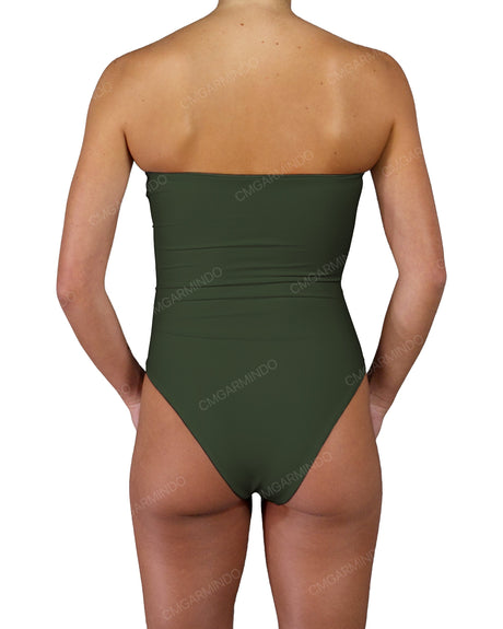Triple Ring Strapless One Piece