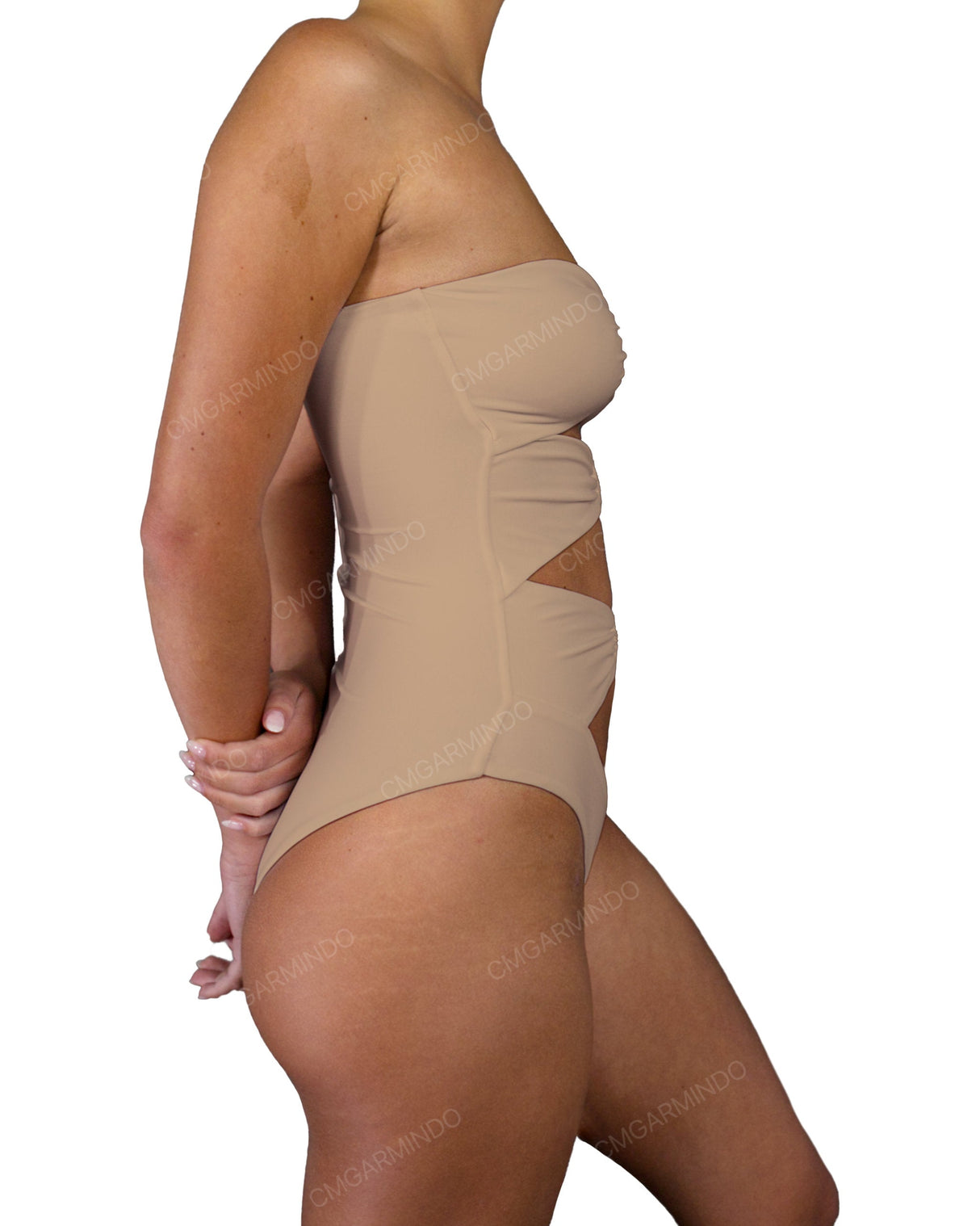 Triple Ring Strapless One Piece