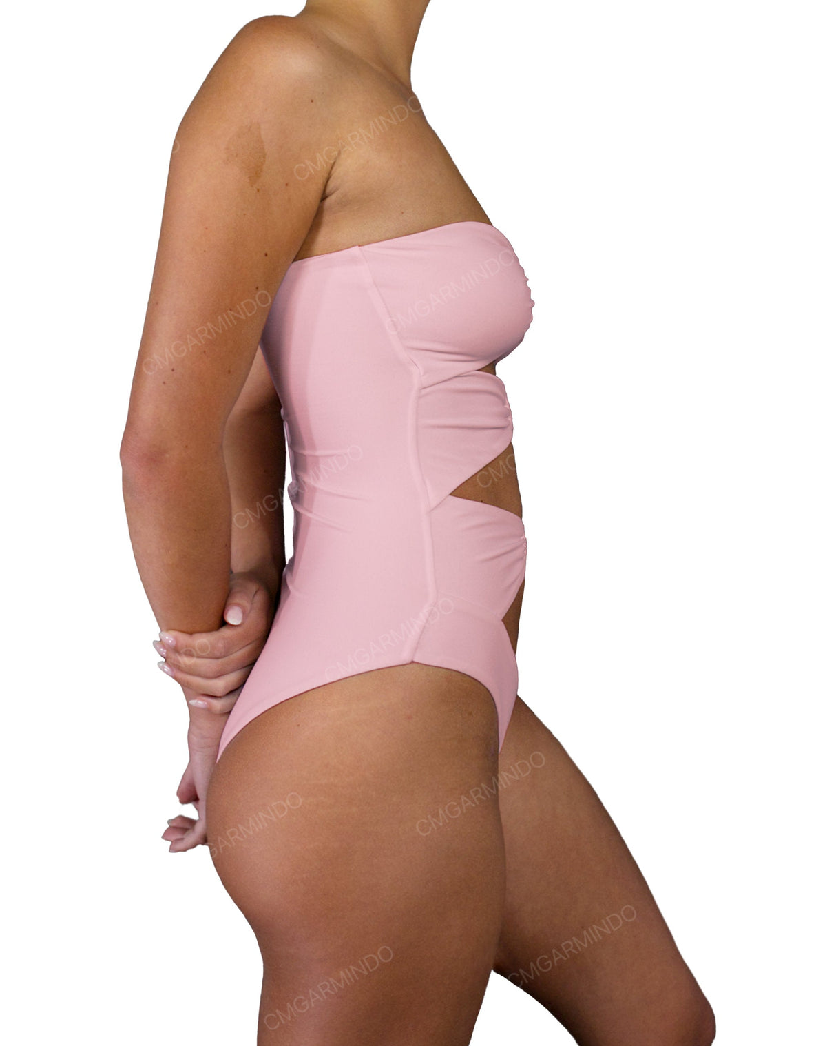 Triple Ring Strapless One Piece
