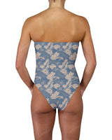 Triple Ring Strapless One Piece