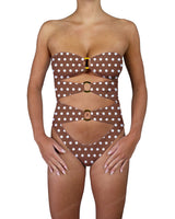 Triple Ring Strapless One Piece