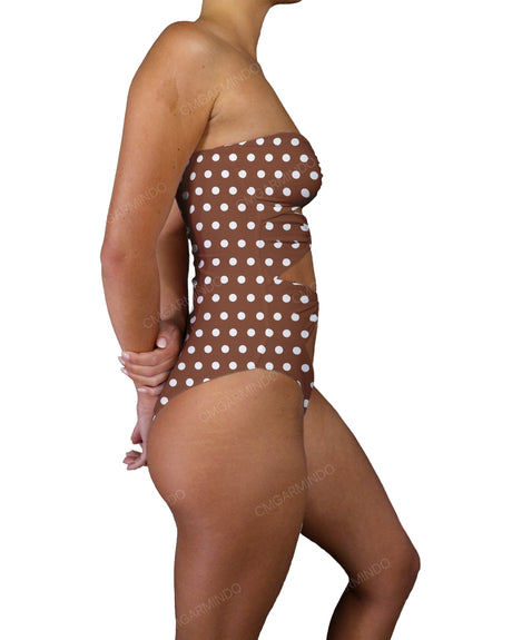 Triple Ring Strapless One Piece