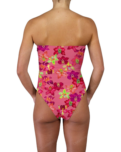 Triple Ring Strapless One Piece
