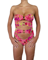 Triple Ring Strapless One Piece