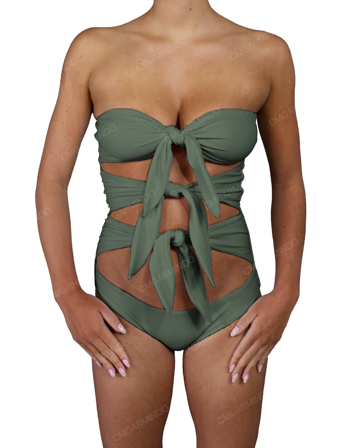 Triple Knot Strapless One Piece