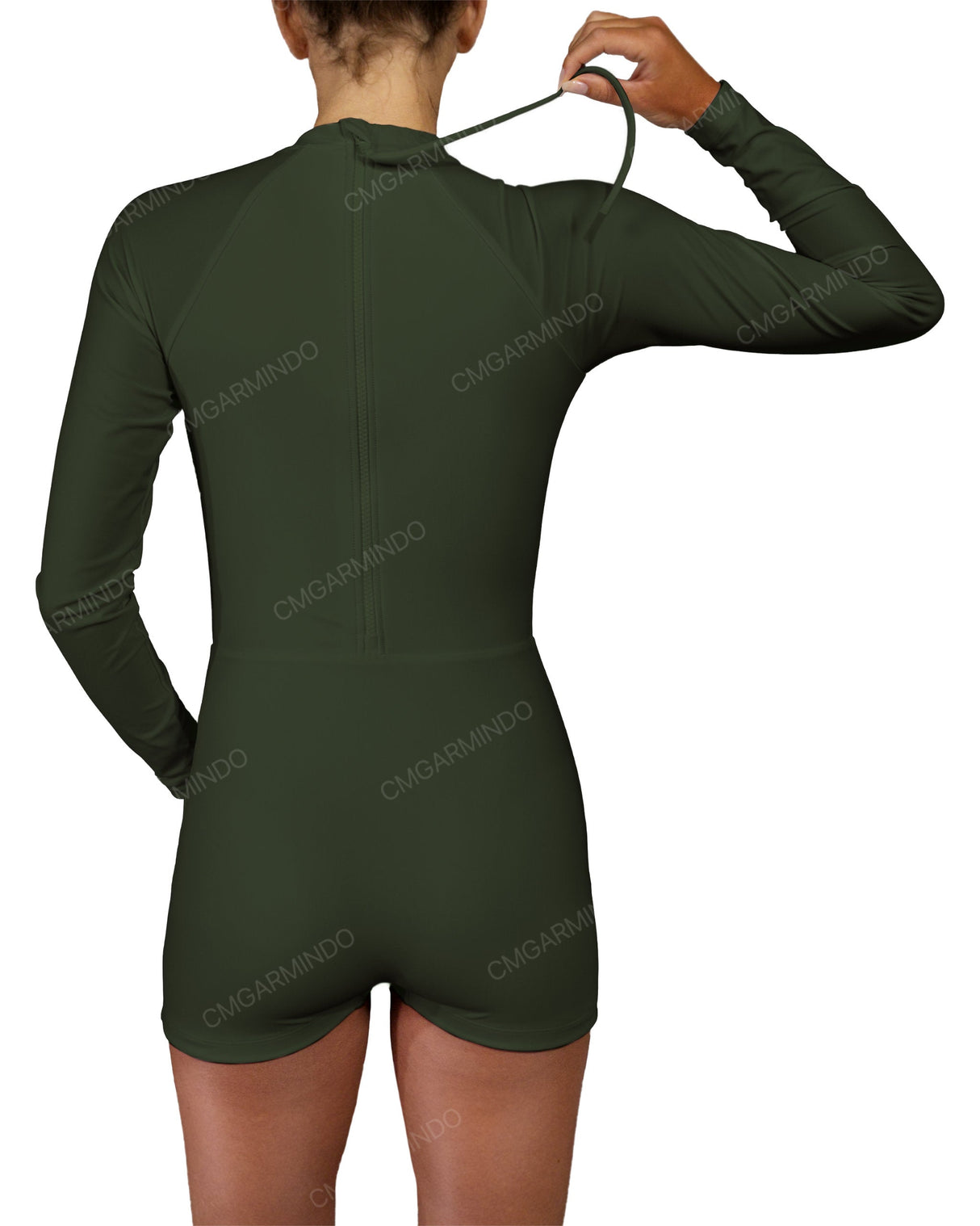 Long Sleeve Raglan Shorts One Piece