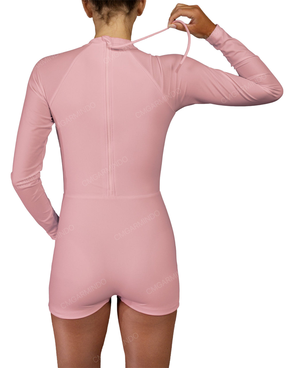 Long Sleeve Raglan Shorts One Piece