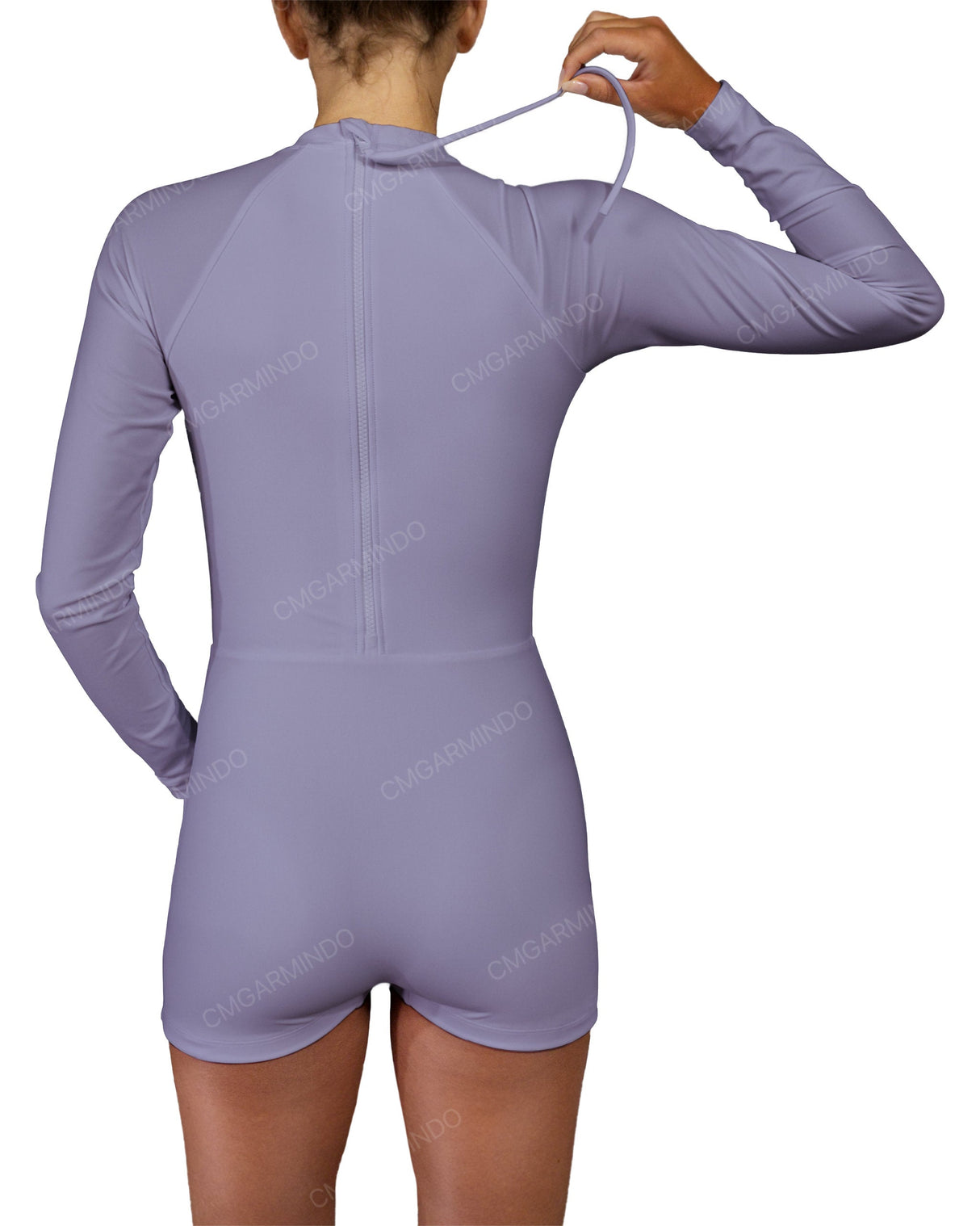 Long Sleeve Raglan Shorts One Piece