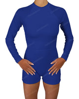 Long Sleeve Raglan Shorts One Piece