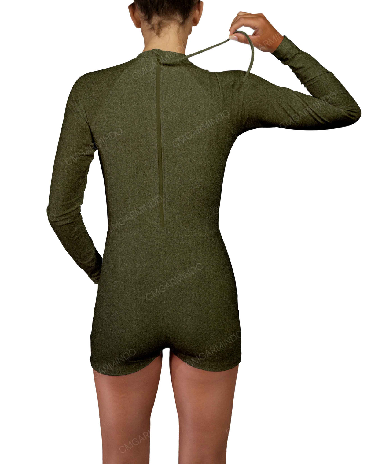 Long Sleeve Raglan Shorts One Piece