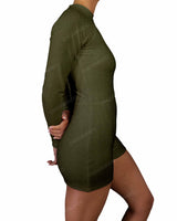 Long Sleeve Raglan Shorts One Piece
