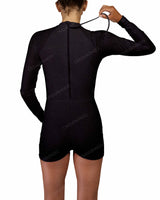Long Sleeve Raglan Shorts One Piece