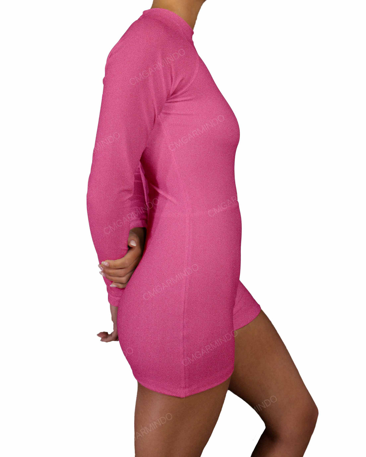 Long Sleeve Raglan Shorts One Piece