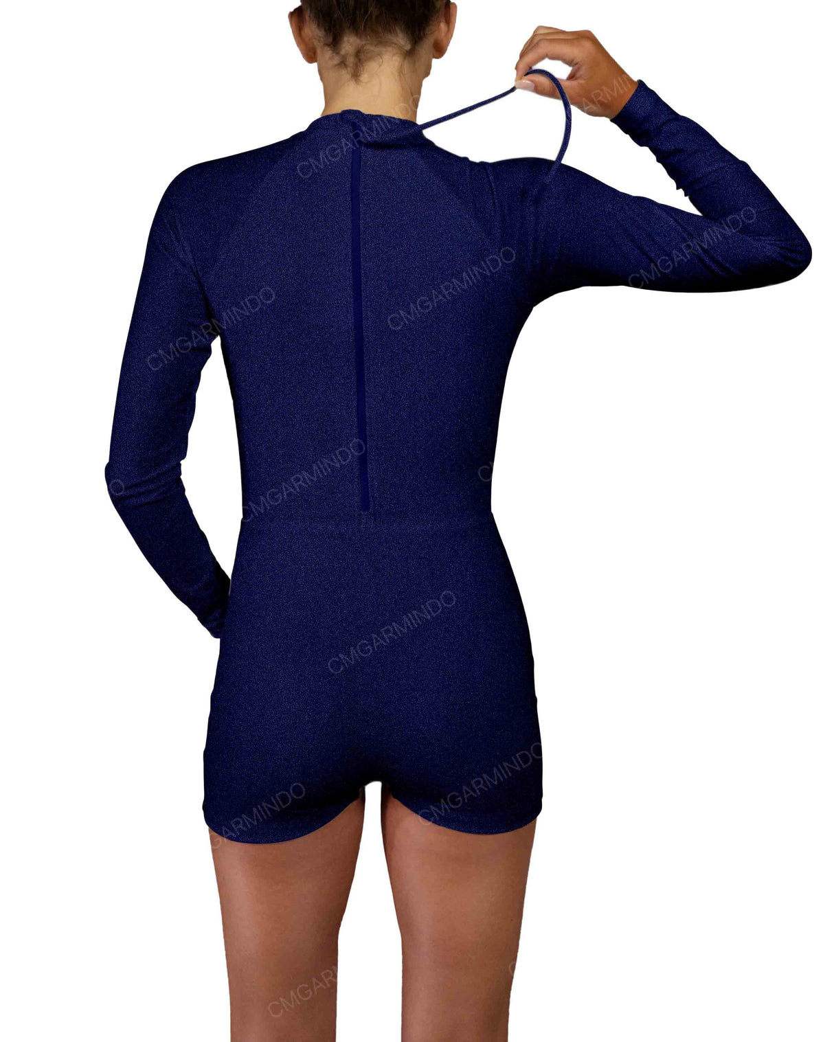 Long Sleeve Raglan Shorts One Piece