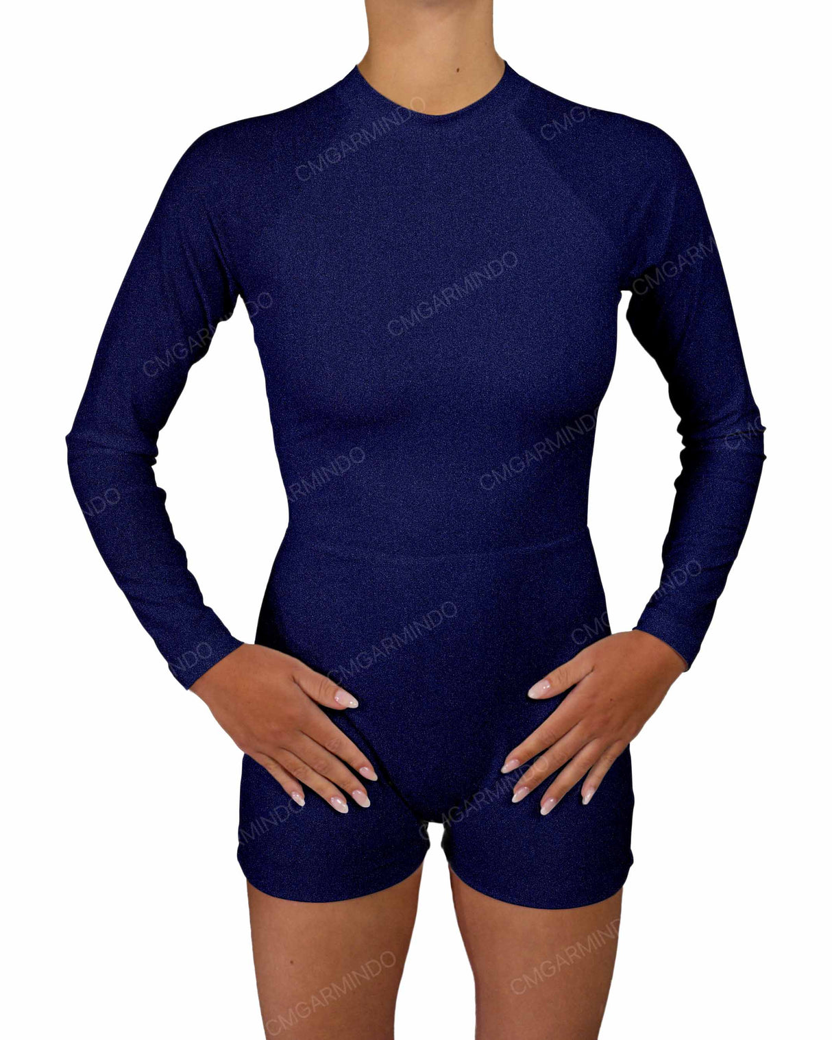 Long Sleeve Raglan Shorts One Piece