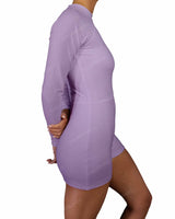 Long Sleeve Raglan Shorts One Piece