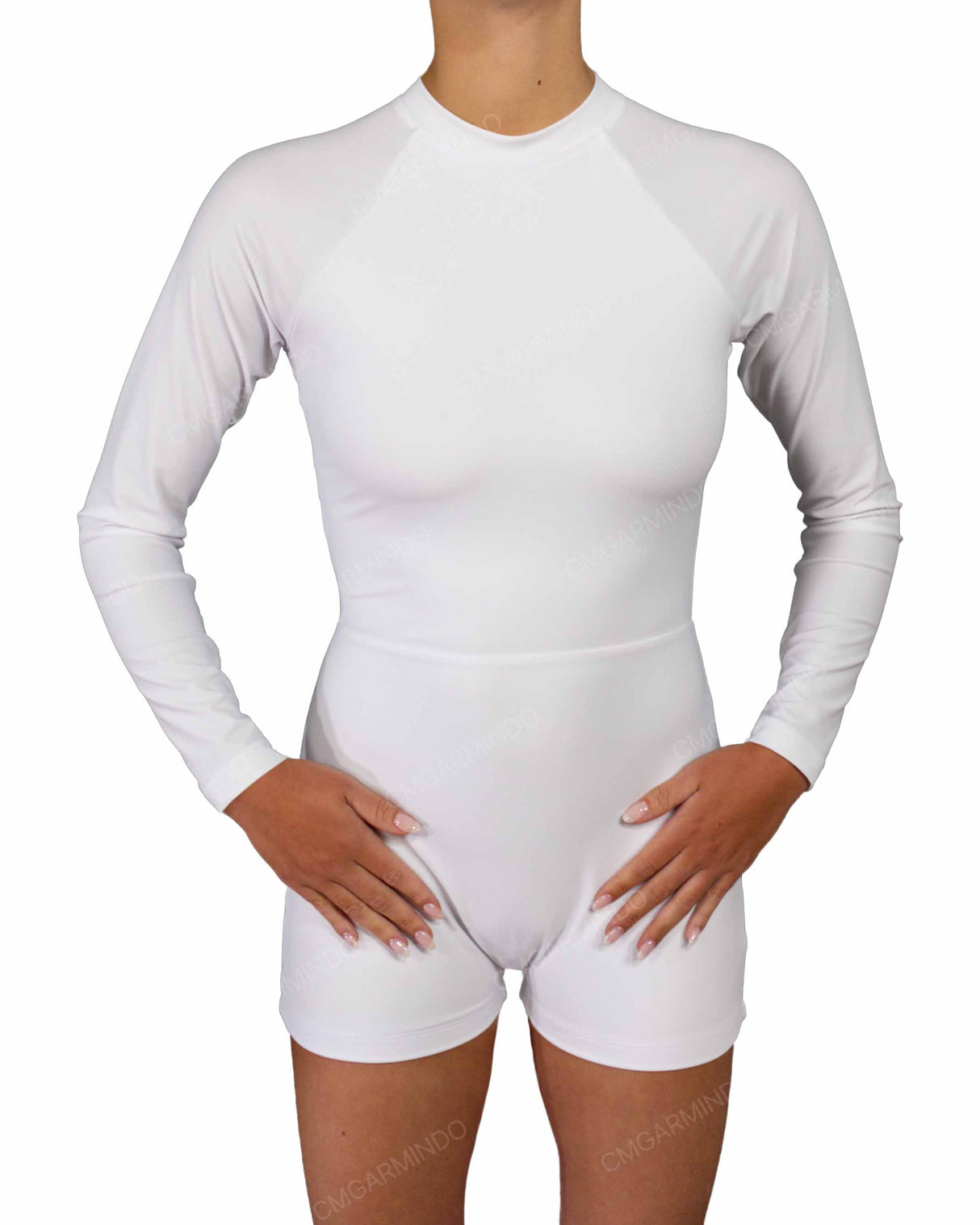 Long Sleeve Raglan Shorts One Piece