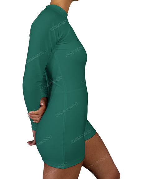 Long Sleeve Raglan Shorts One Piece