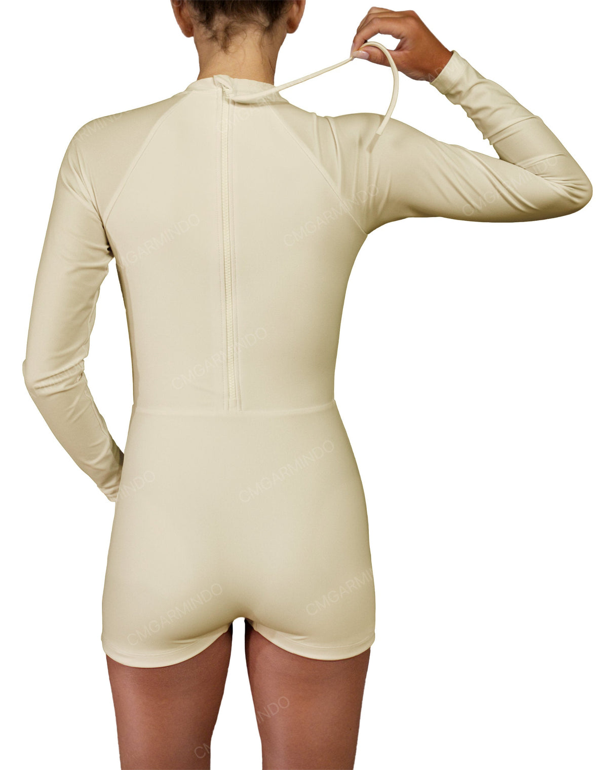 Long Sleeve Raglan Shorts One Piece