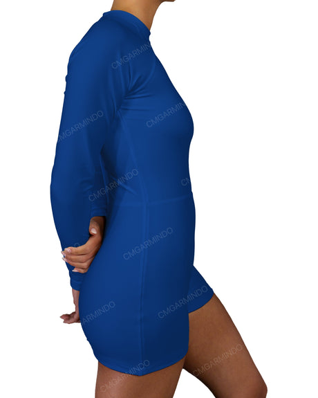 Long Sleeve Raglan Shorts One Piece