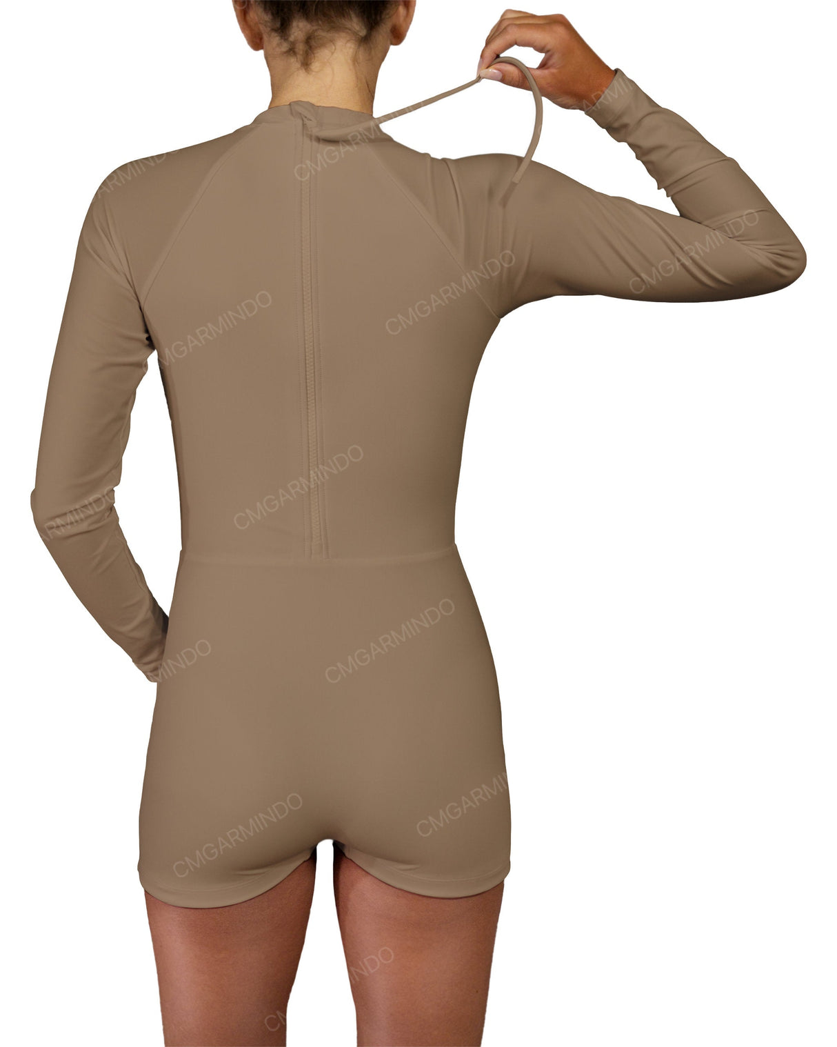 Long Sleeve Raglan Shorts One Piece