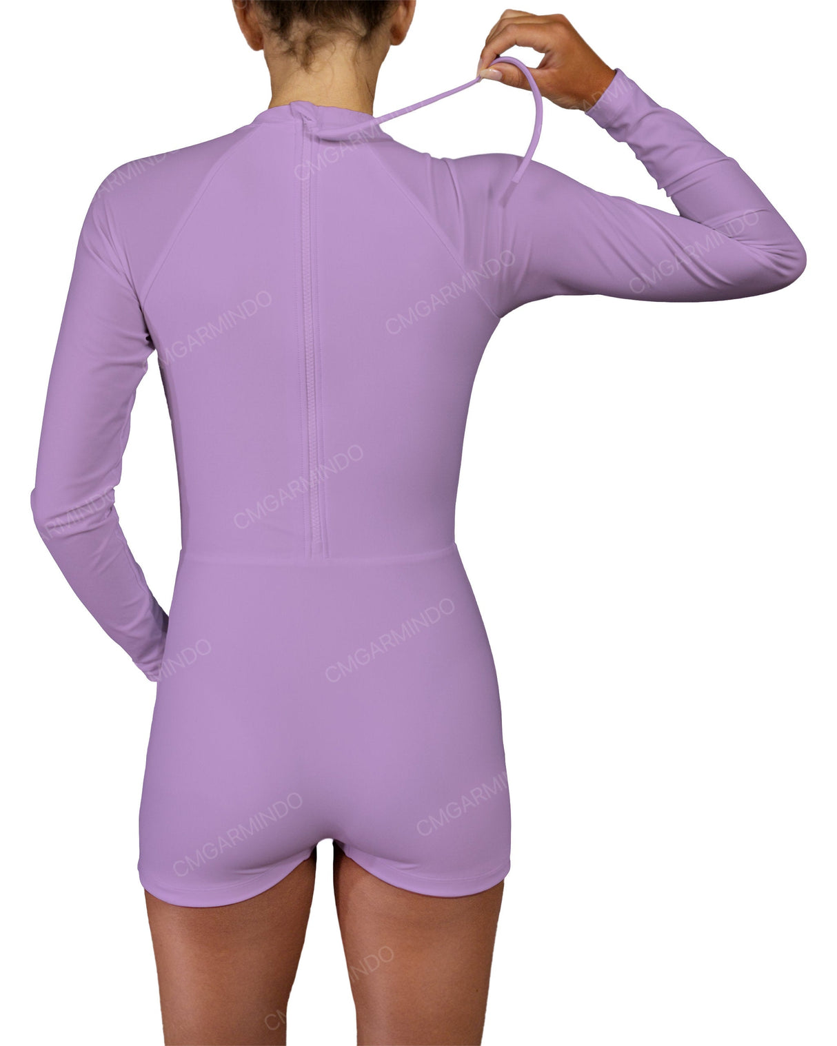 Long Sleeve Raglan Shorts One Piece