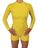 Long Sleeve Raglan Shorts One Piece