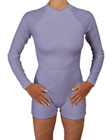Long Sleeve Raglan Shorts One Piece